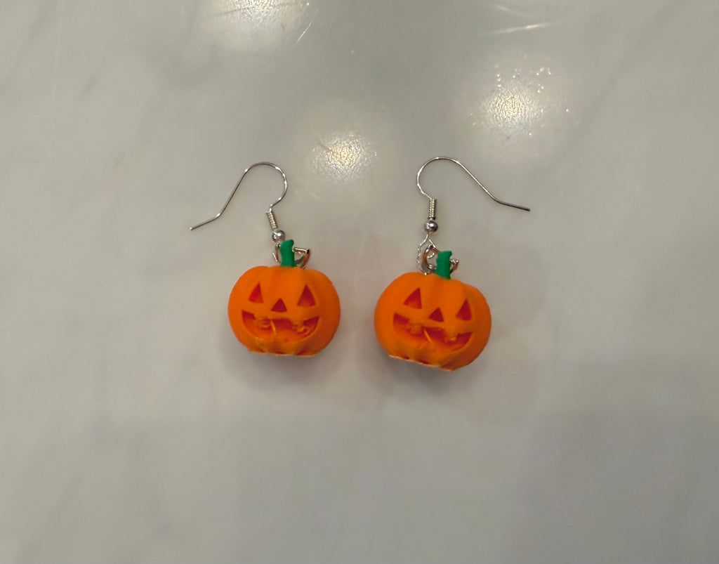 Jack-o-lantern Earrings: Halloween Pumpkin Earrings