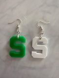 Michigan State University - MSU - State S Earrings