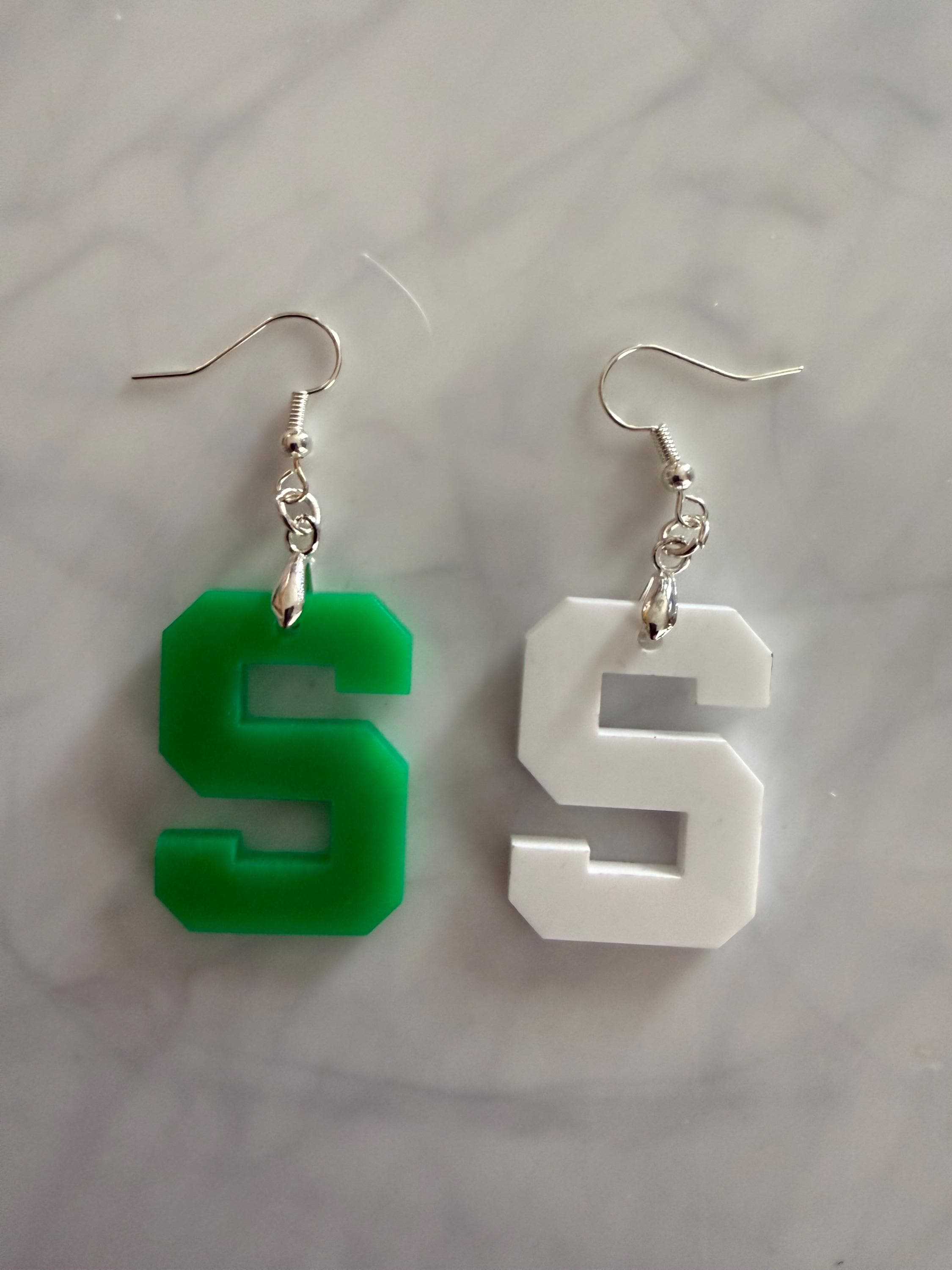 Michigan State University - MSU - State S Earrings