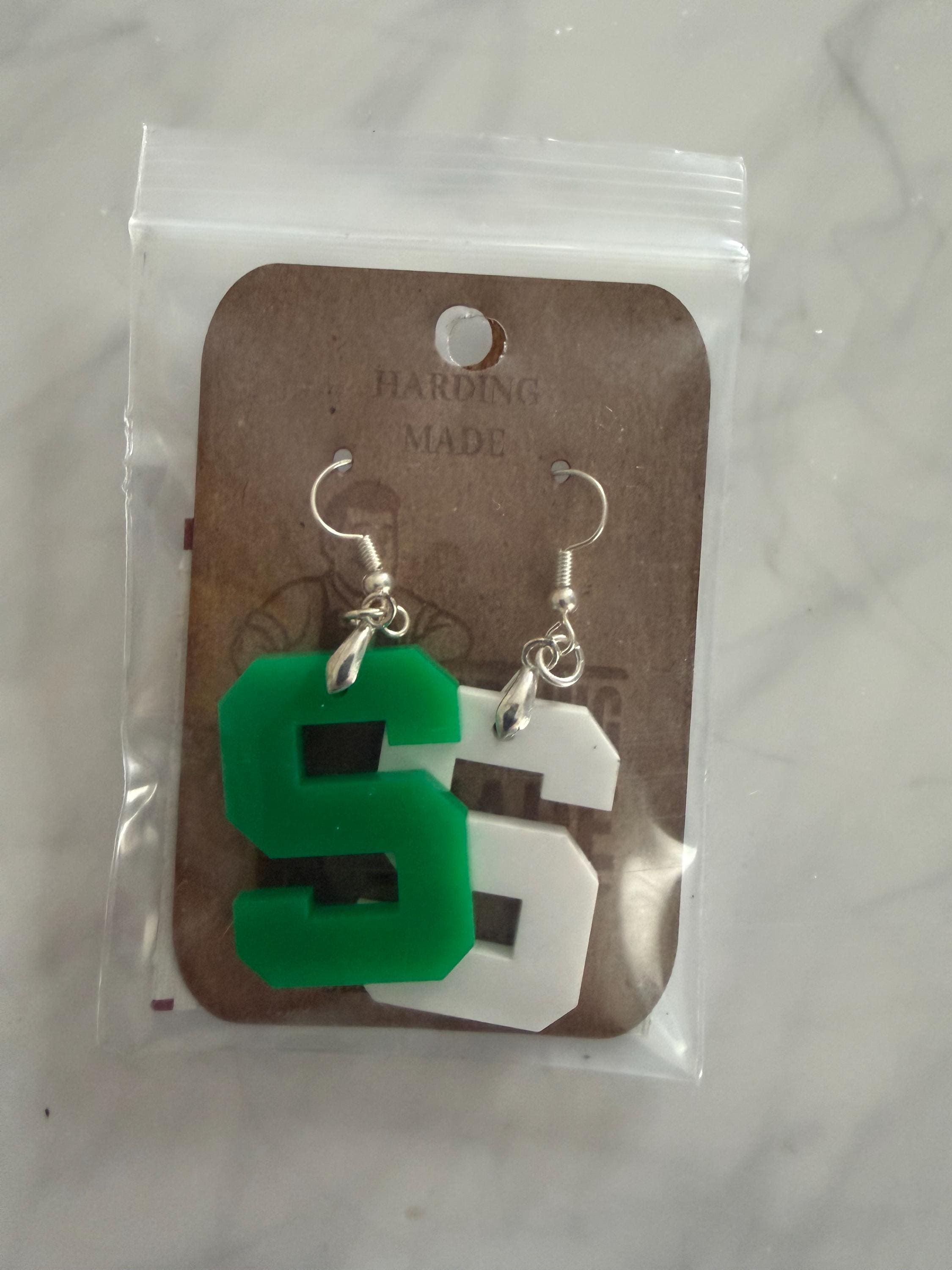 Michigan State University - MSU - State S Earrings