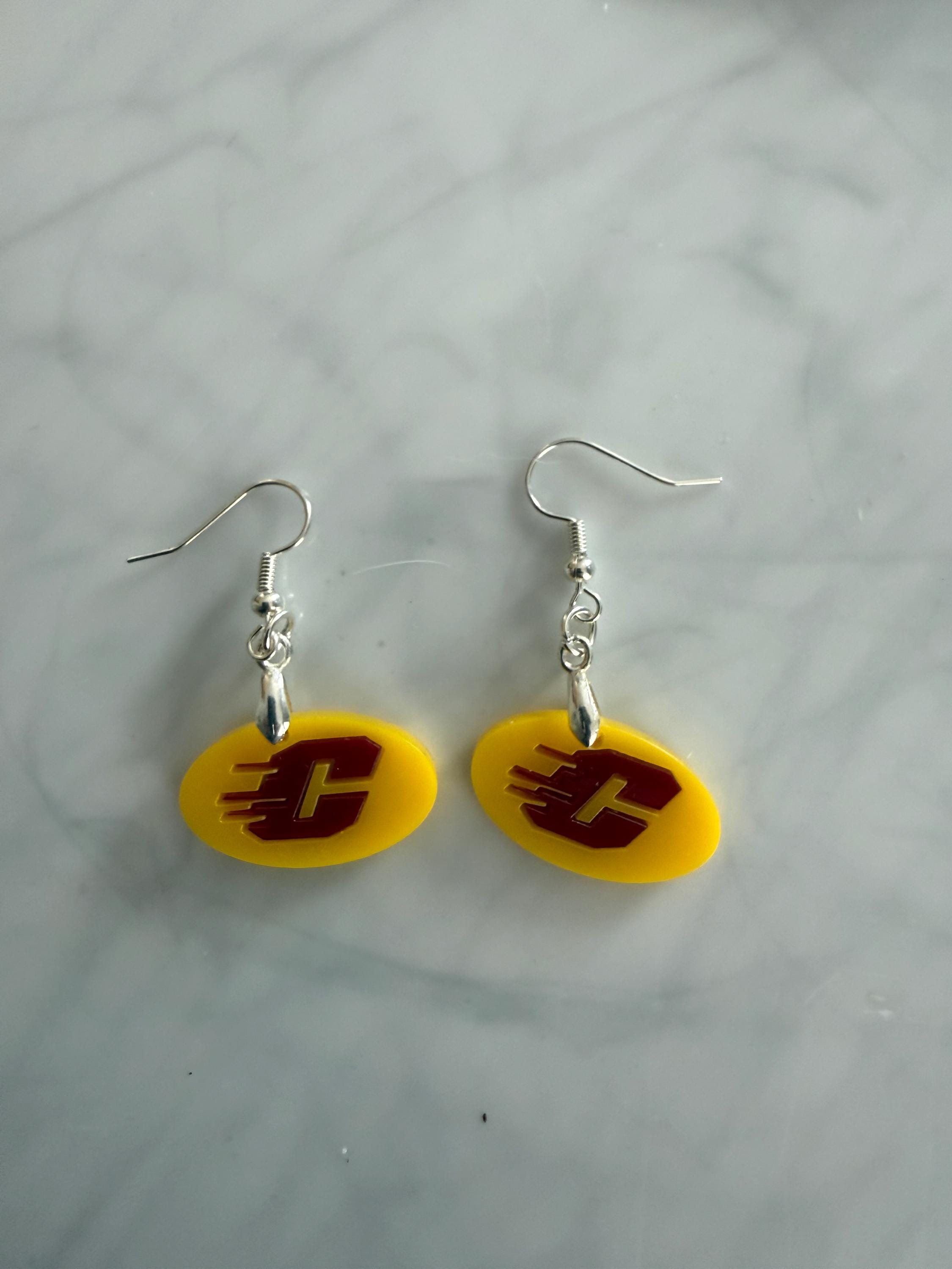 Central Michigan University - CMU Logo Earrings