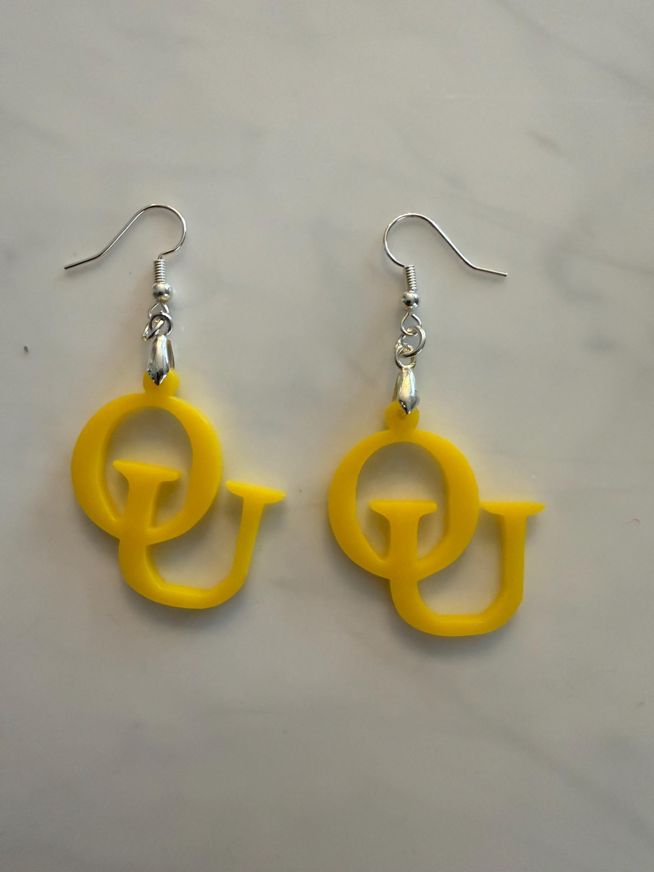 Oakland University OU Logo Earrings