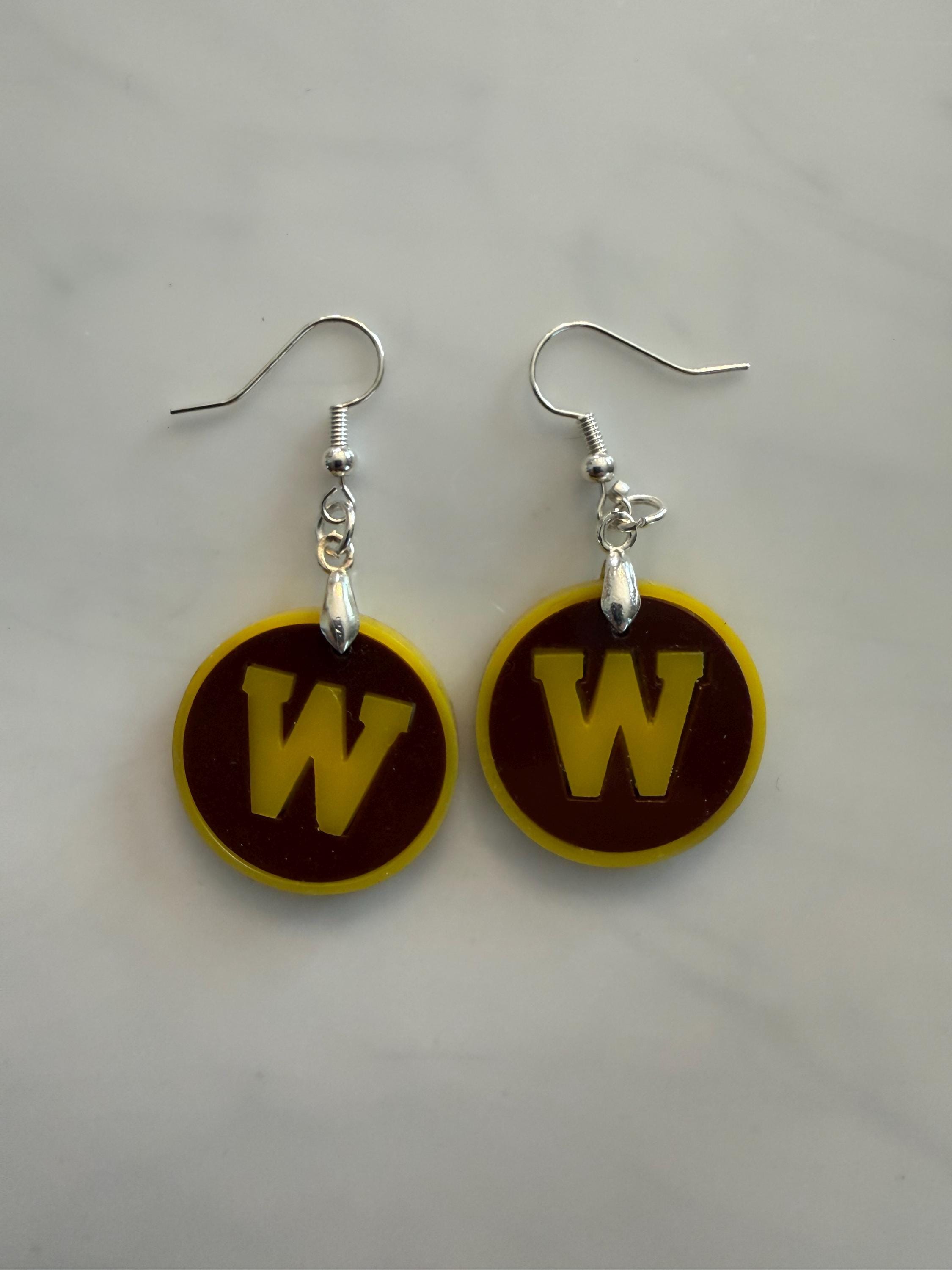 Western Michigan University -WMU - Logo Earrings