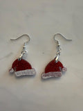 Sparkly Santa Hat Earrings