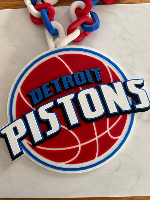 Detroit Pistons 3D Printed Team Necklace