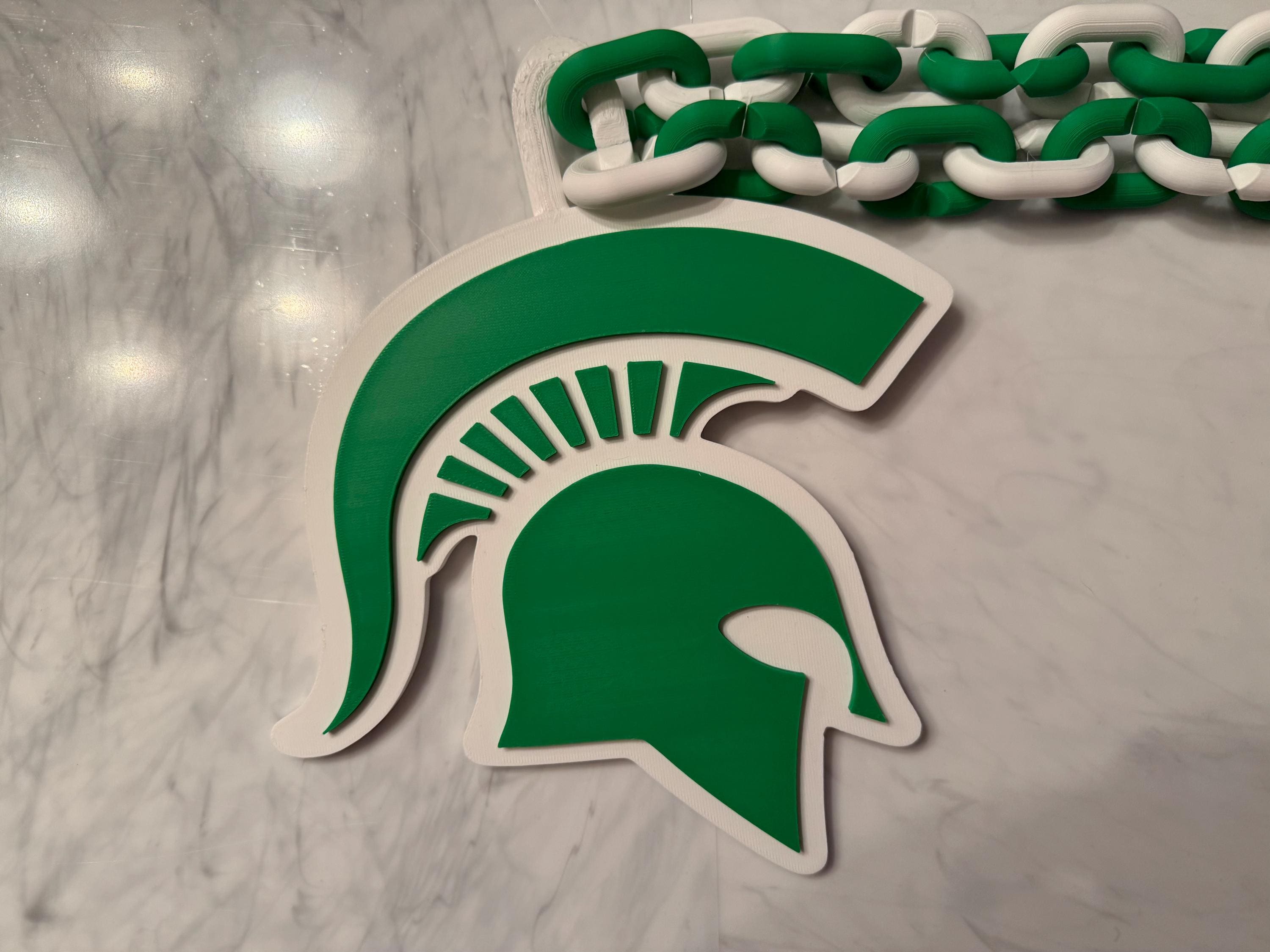 Michigan State University MSU Sparty 3D Printed Team Necklace