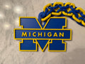 University of Michigan U of M Big M 3D Printed Team Necklace