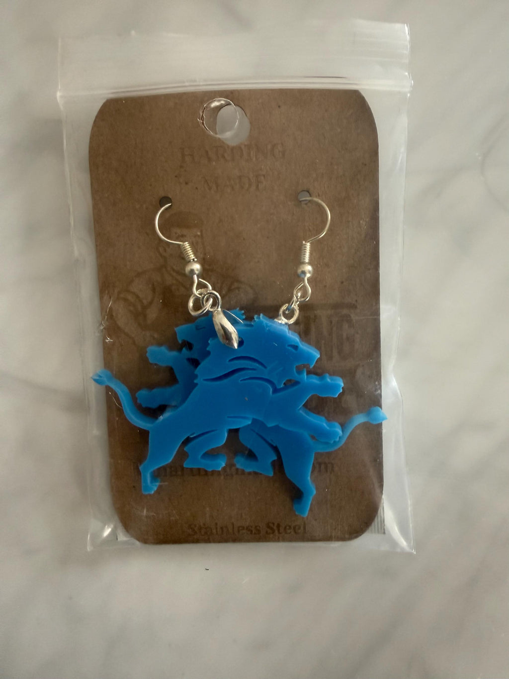 Detroit Lions Earrings with stainless steal hooks