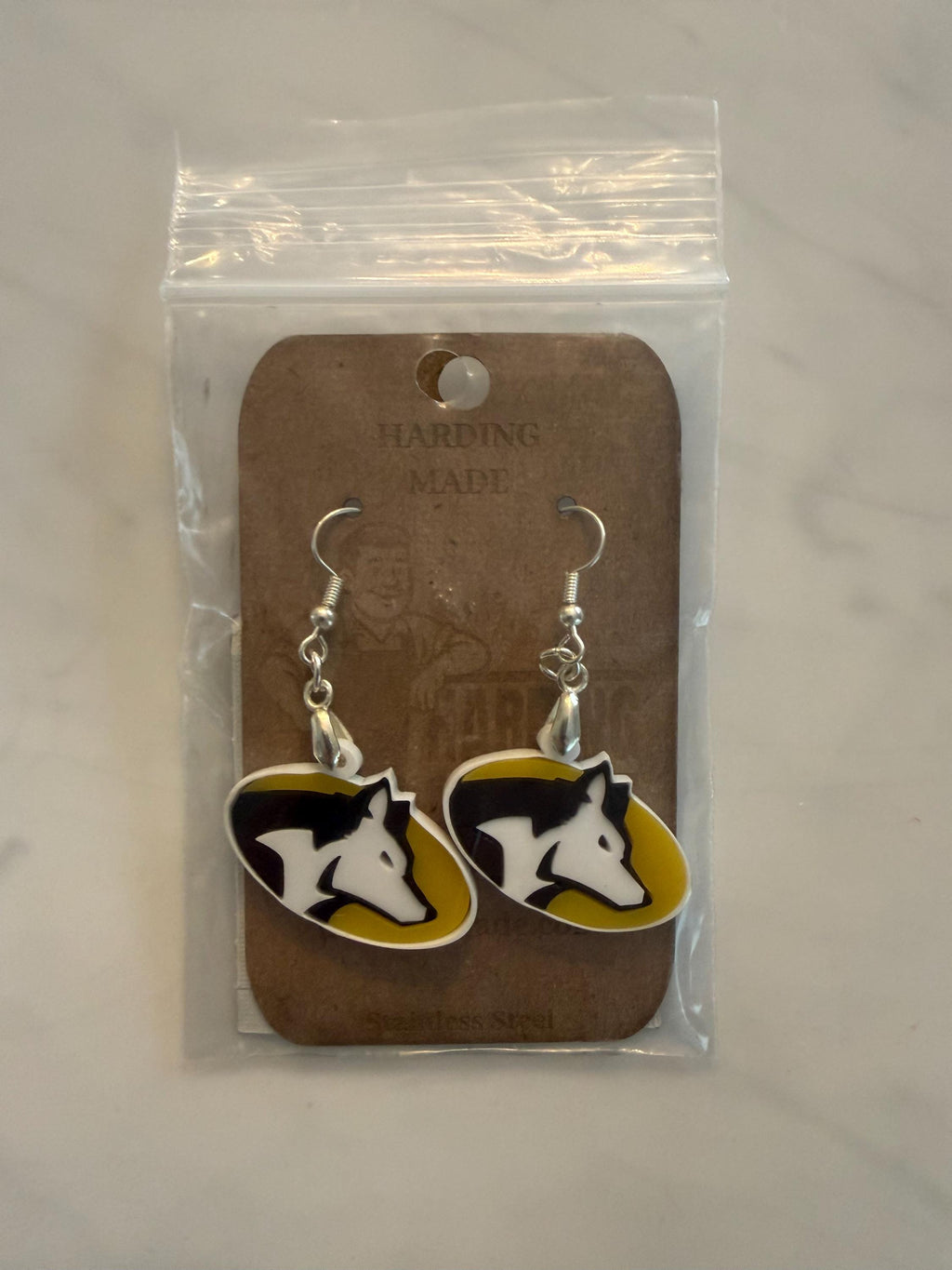 Michigan Tech University - MTU Husky Logo Earrings