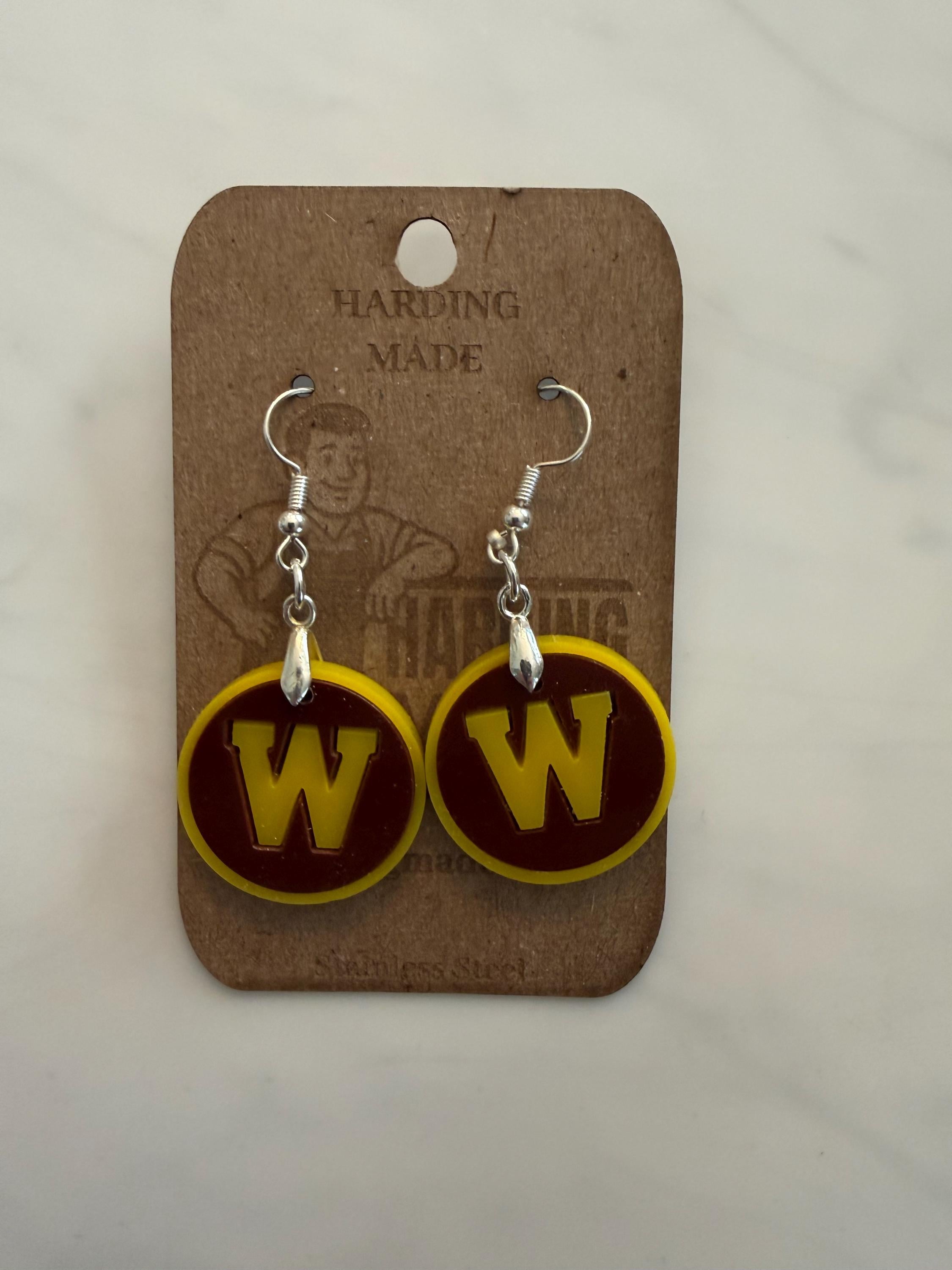 Western Michigan University -WMU - Logo Earrings