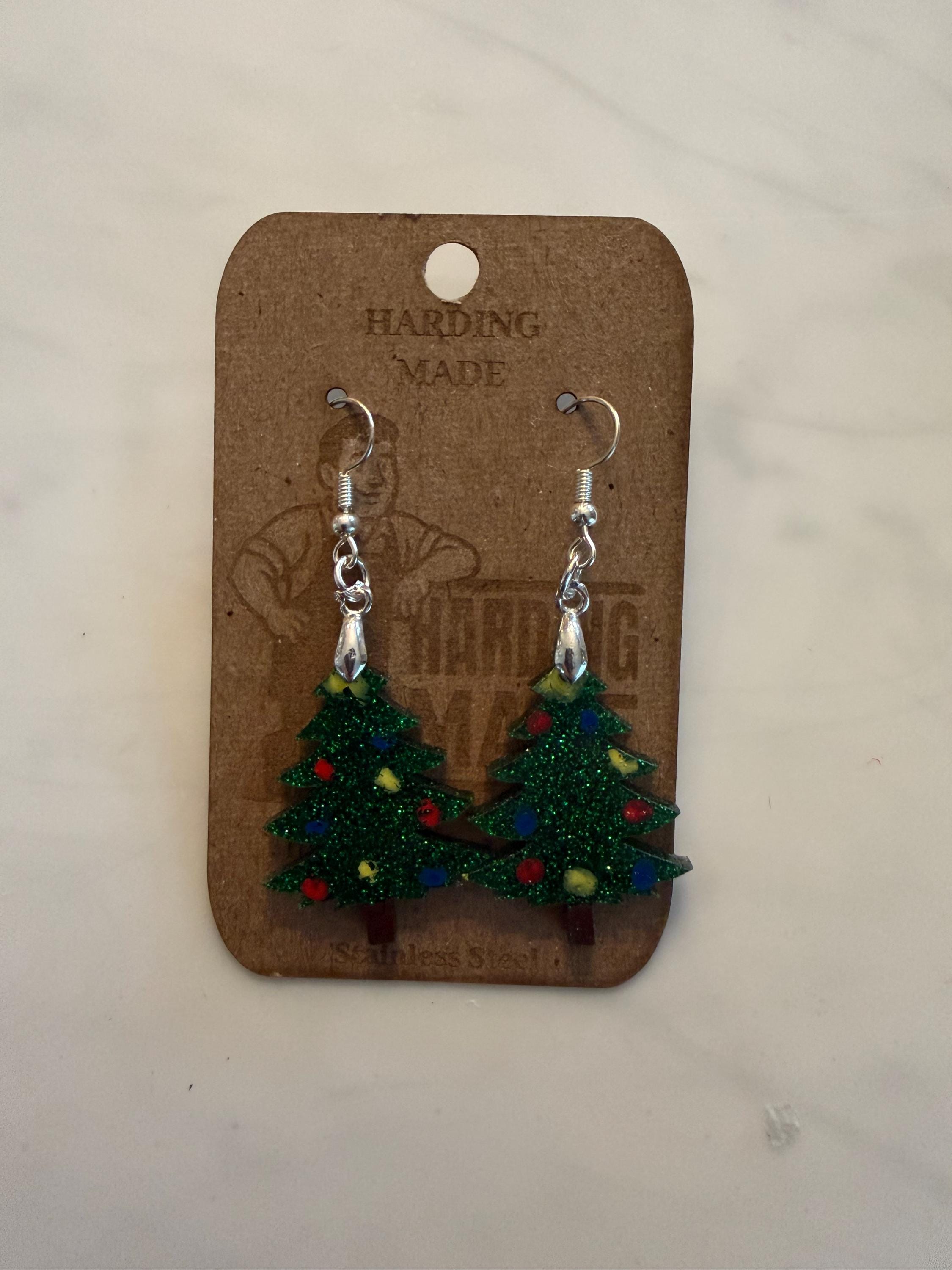 Sparkly Hand Painted Christmas Tress