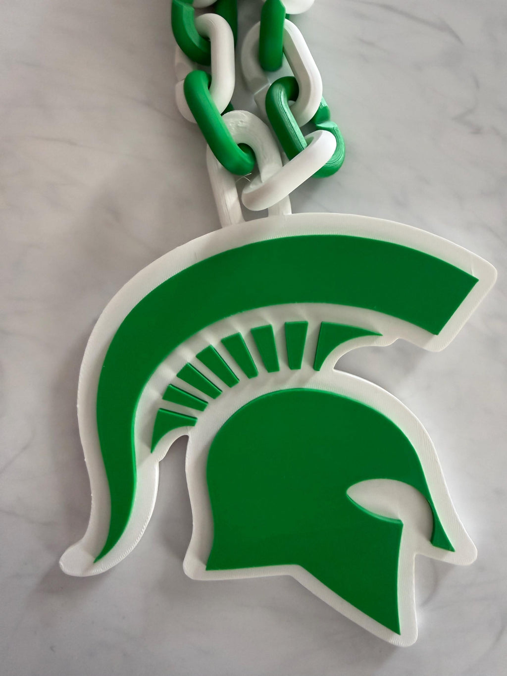 Michigan State University MSU Sparty 3D Printed Team Necklace