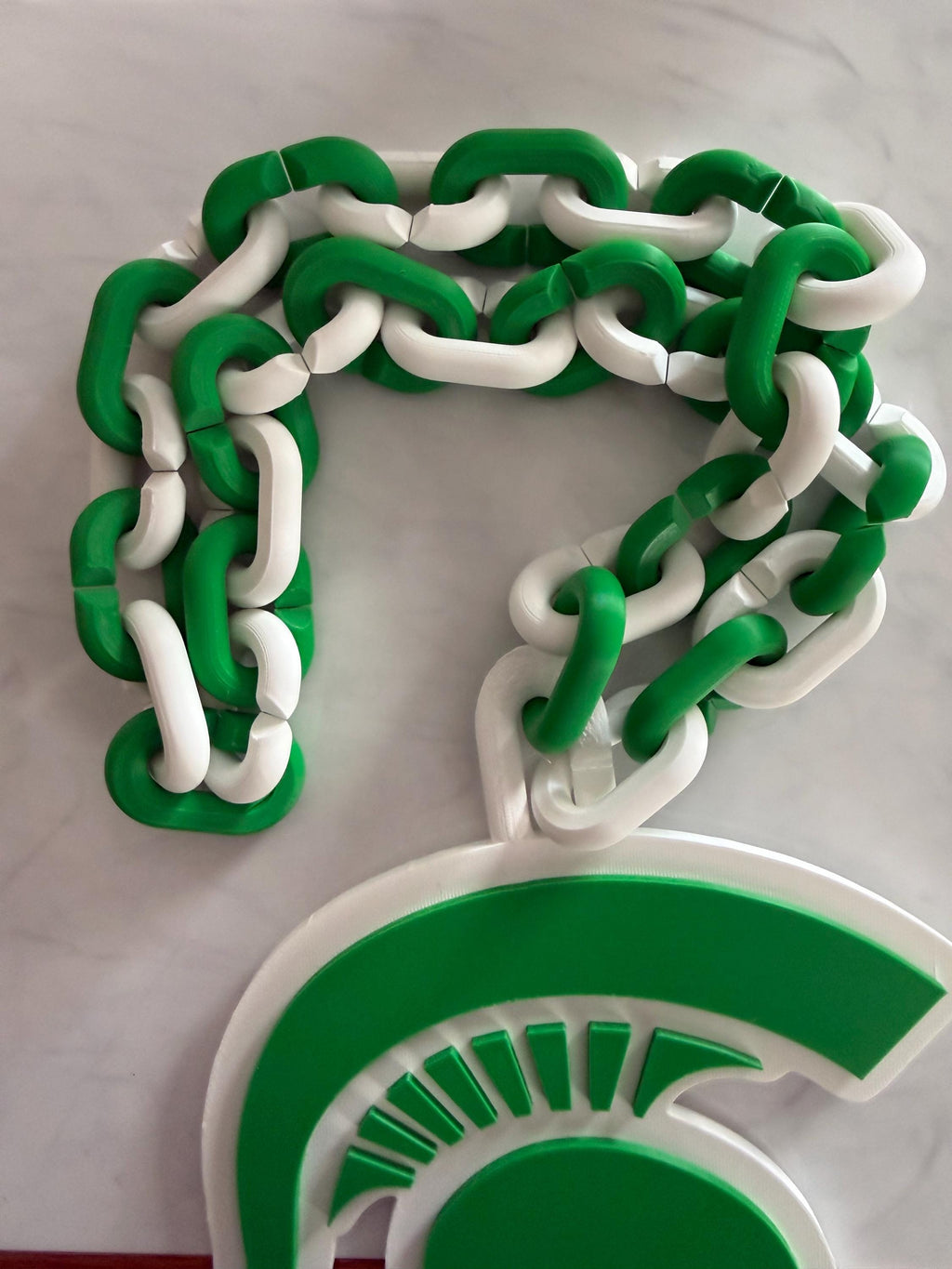 Michigan State University MSU Sparty 3D Printed Team Necklace