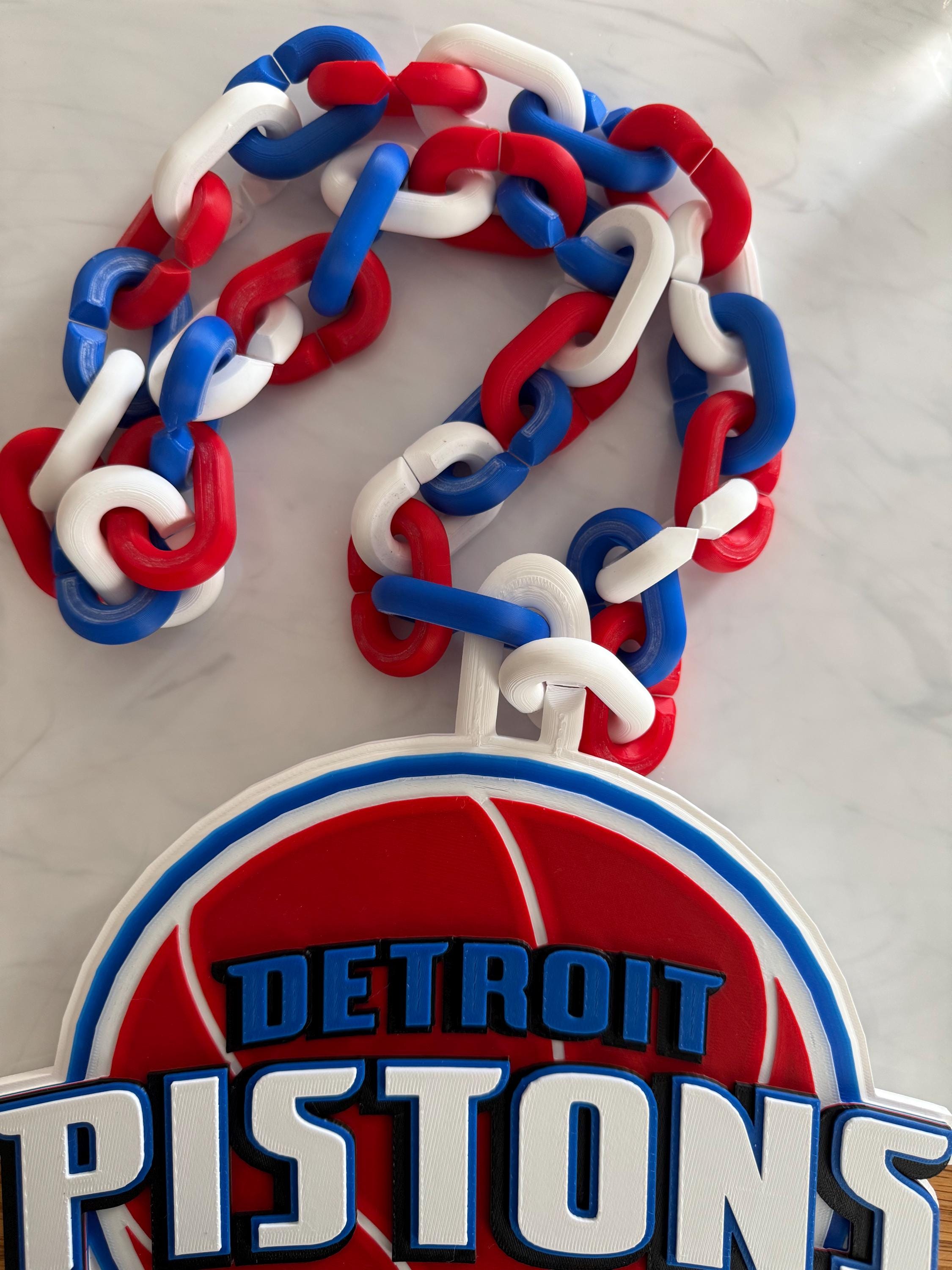Detroit Pistons 3D Printed Team Necklace