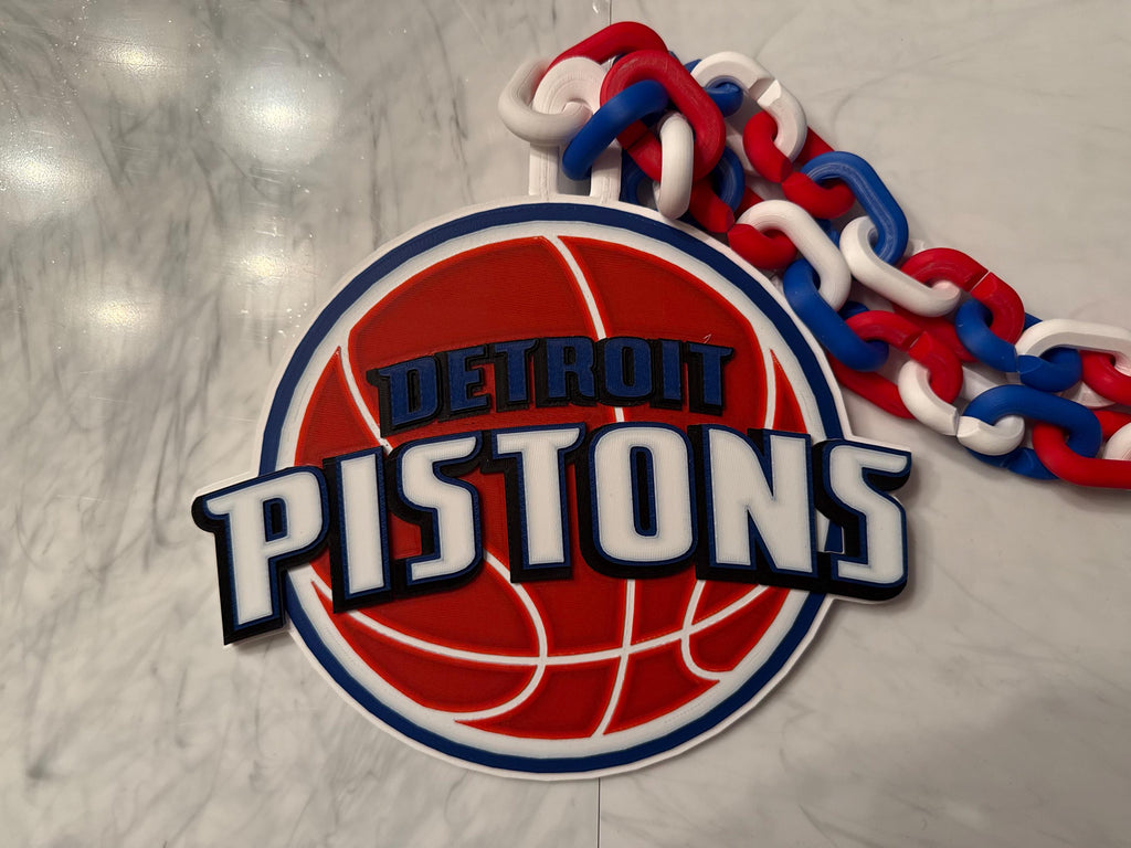 Detroit Pistons 3D Printed Team Necklace