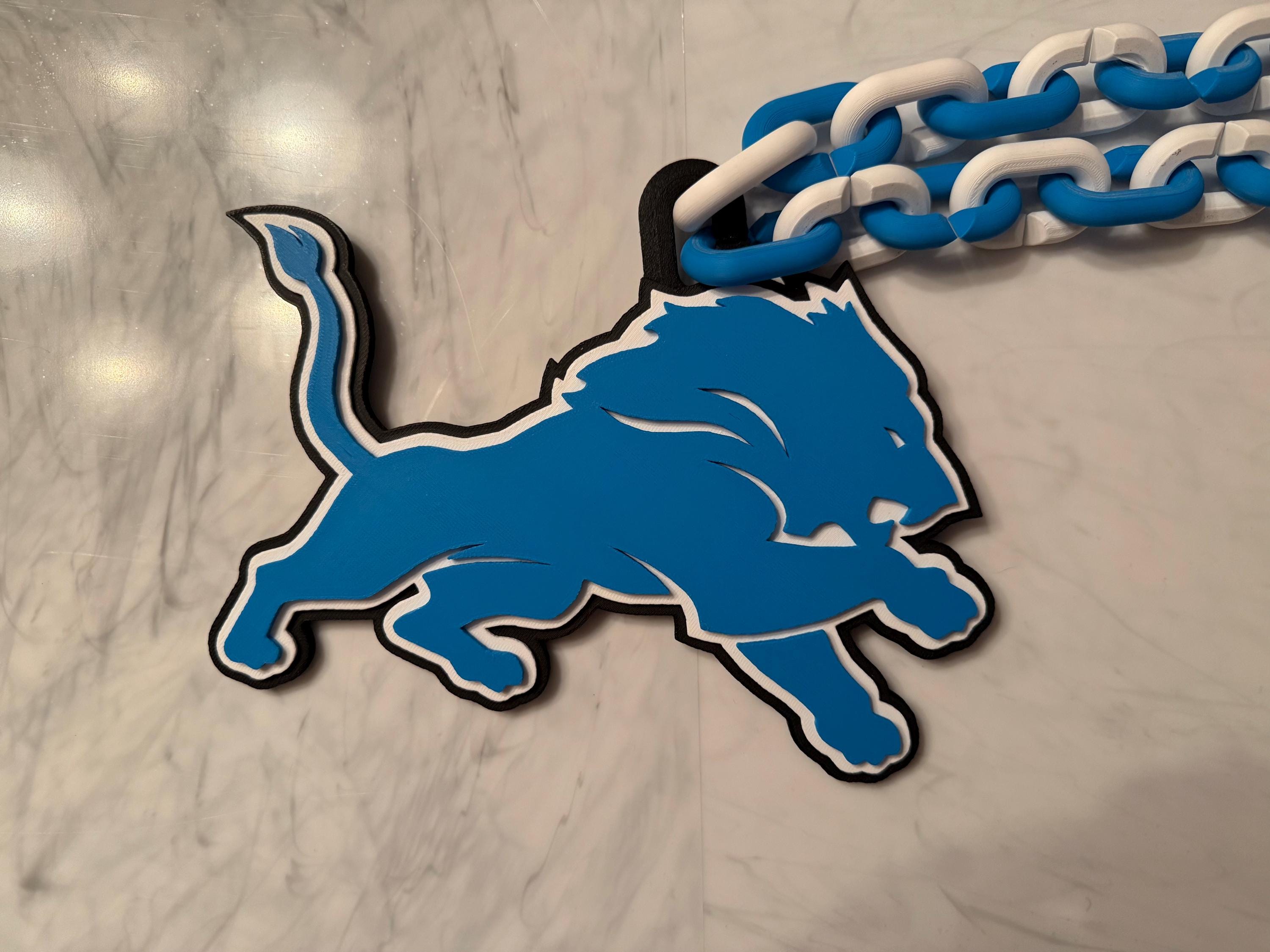 Detroit Lions 3D Printed Team Necklace